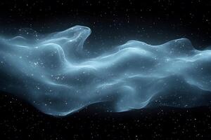 Ethereal Cosmic Fog in Deep Space - Abstract Celestial Scene for Background Design photo