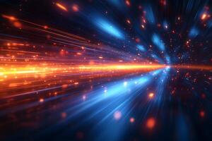 Dynamic Light Burst Exploding in Space - Futuristic Motion Background for Design photo