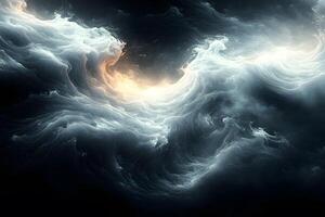 Ethereal Ocean Waves in Dreamlike Swirl Mystical Abstract Design for Digital Art and Backgrounds photo