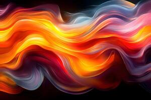 Mesmerizing Abstract Fluid Art with Vibrant Swirling Colors for Creative Design photo