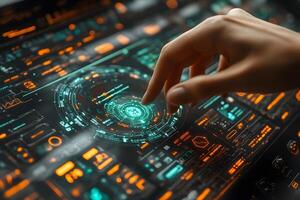 Futuristic Touchscreen Technology Interface - Digital Innovation and Interaction Design photo