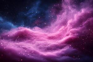 Ethereal Dreamscape Cosmic Nebula with Pink and Purple Swirls for Fantasy Art photo
