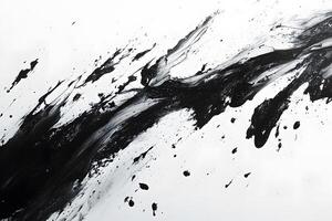 Abstract Black and White Paint Splash - Dynamic Artistic Expression for Creative Design photo