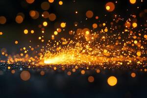 Sparks and Bokeh Abstract Background for Creative Design Projects photo