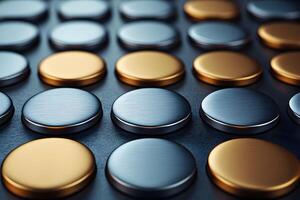 Modern Abstract Design with Metallic Circular Patterns for Print and Digital Art photo