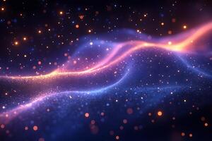 Abstract Cosmic Wave of Light and Color for Futuristic Design and Digital Art photo