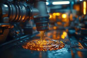 Industrial Machinery Working with Precision in a Manufacturing Setting photo