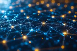 Abstract Network Visualization Concept in Futuristic Digital Design for Technology Backgrounds photo