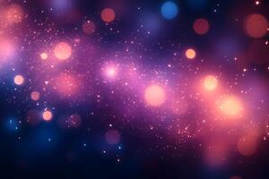 Cosmic Galaxy with Bokeh Lights for Abstract Design and Background Use photo