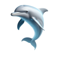 Single Dolphin in a Peaceful Ocean Scene png