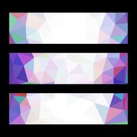 Triangular abstract banners with vibrant colors, perfect for modern web design. vector