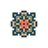 old-school stripe pixel art frame creative retro decoration vector