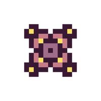 Vintage pixel shape contour with retro vibe vector