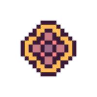 Retro pixel design with abstract shapes vector