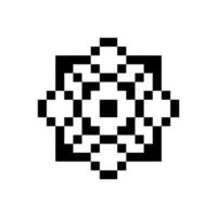 ornate curve pixel art shape simple elegant artwork vector