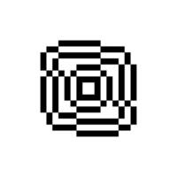 Retro pixel artwork geometric style vector