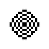 artistic swirl pixel art decoration old-fashioned unique style vector