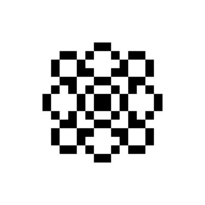 simple swirl pixel art shape vintage artistic effect