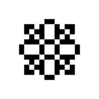 Vintage pixel design abstract geometric outline vector