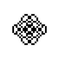Classic pixelated shape silhouette design vector