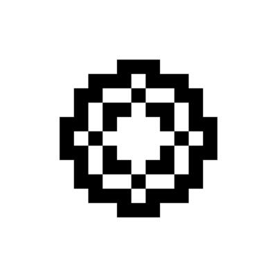 Vintage retro pixel geometric form