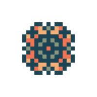abstract mandala pixel art vector