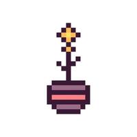 Retro pixel flower design with a pretty twist vector
