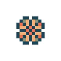 simple swirl pixel art vector