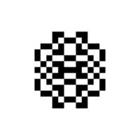 Abstract pixel art vintage border design vector