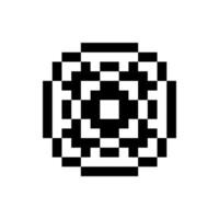Vintage pixel art with geometric abstraction vector