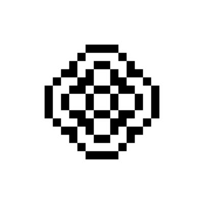 Classic pixel retro abstract art