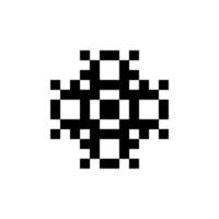 Pixel abstract design in retro style vector