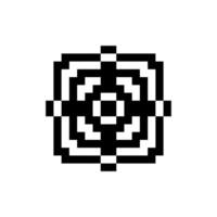 smooth badge pixel art vector