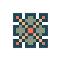 vintage crest pixel art design bold timeless look vector