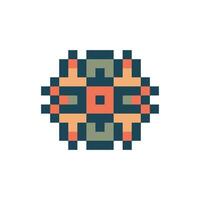 ornate wave pixel art vector