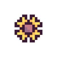 Geometric pixel form in vintage style vector