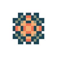 ornamental wave pixel art pattern elegant classic feel vector