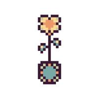 simple flower with pot vector