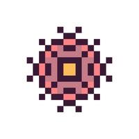 Pixel art vintage abstract form border vector