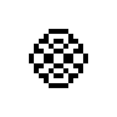 Classic retro pixelized abstract design