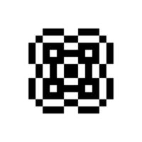 historical emblem pixel art element nostalgic elegant feel vector