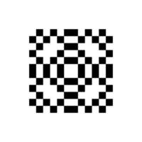 abstract mandala pixel art pattern retro vintage design vector