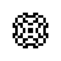 classic crest pixel art vector