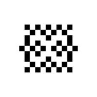 stylish crest pixel art vector