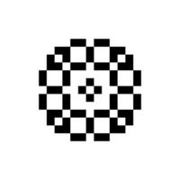 historical swirl pixel art shape classic symmetrical effect vector