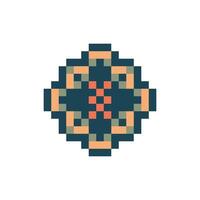 retro border pixel art pattern unique stylish artwork vector