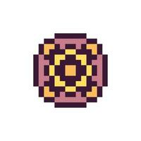 Vintage pixel design in geometric form vector