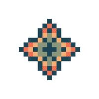 retro swirl pixel art vector