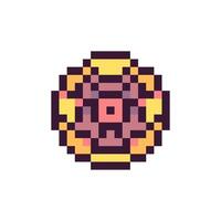 Pixel retro-style abstract shape vector