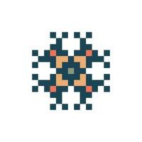 detailed scroll pixel art motif soft old-fashioned style vector